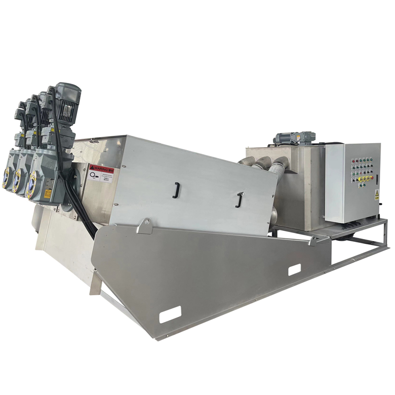 Printing Textile Medicine Sewage Wastewater Water Treatment Volute Spiral Screw Press Sludge Dewatering Machine