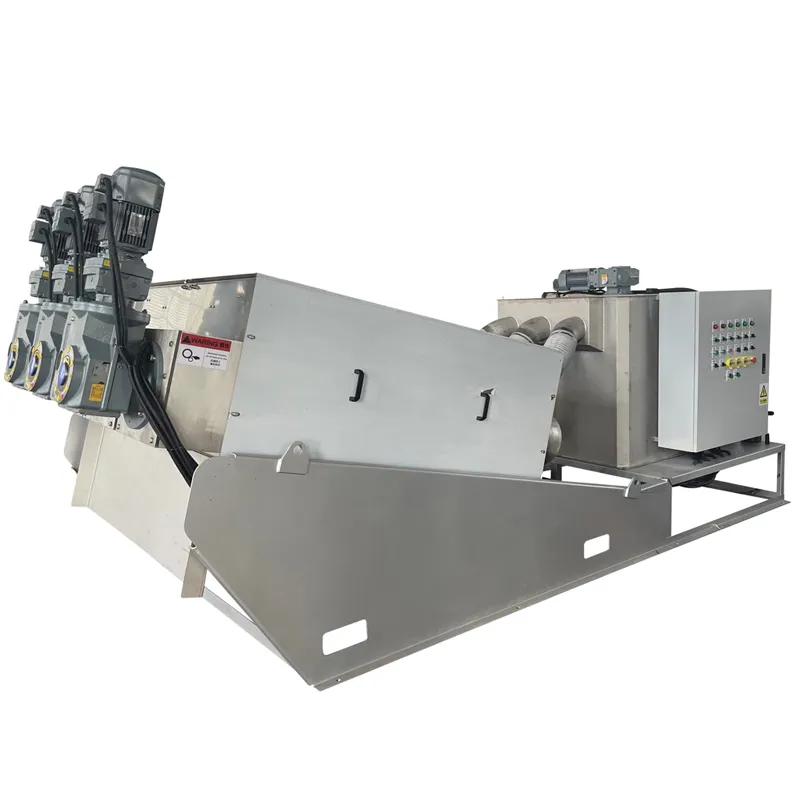 Printing Textile Medicine Sewage Wastewater Water Treatment Volute Spiral Screw Press Sludge Dewatering Machine
