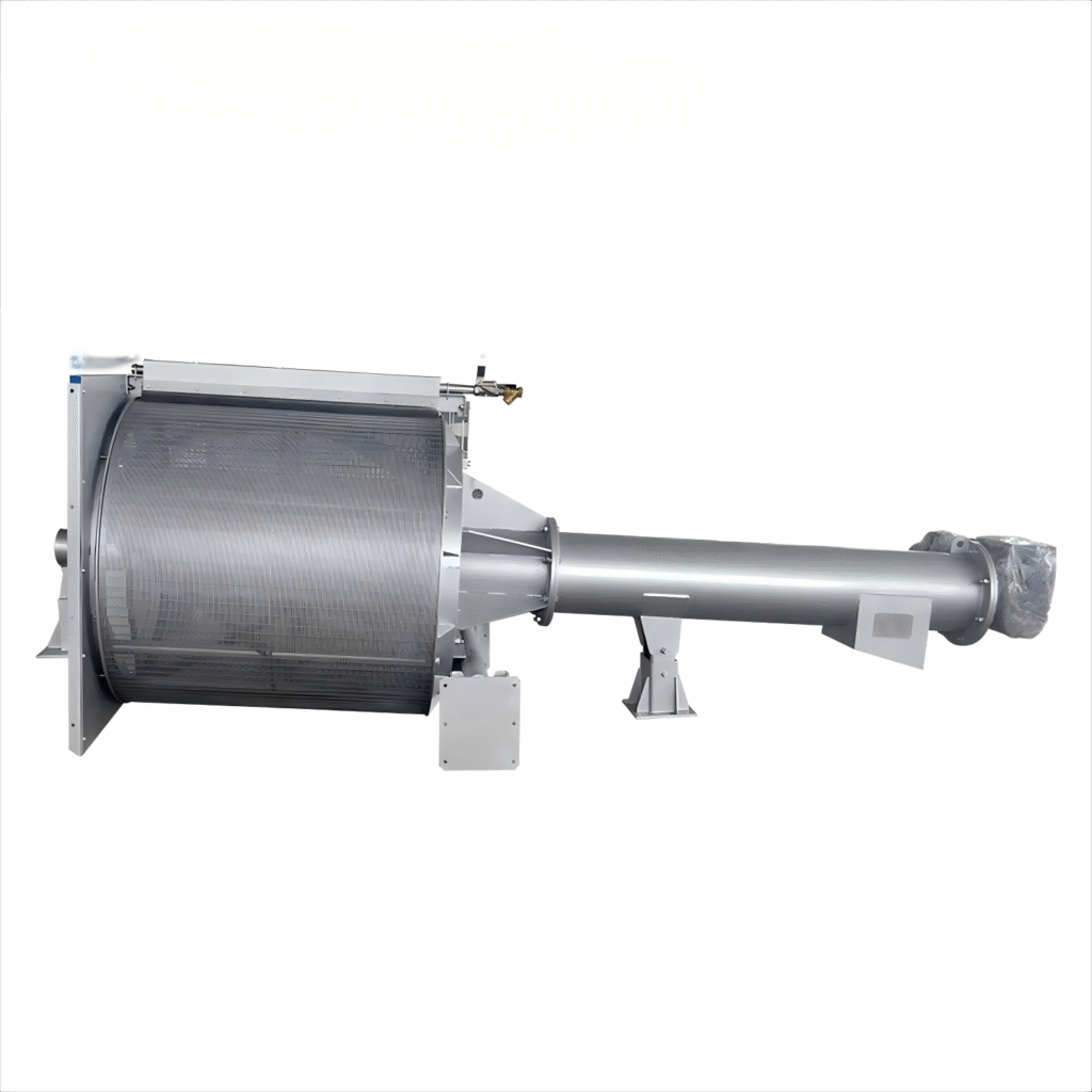 The Drum Grille Realizes Solid-liquid Separation Through the Synergistic Effect of Rotating Drum and Water Flow.