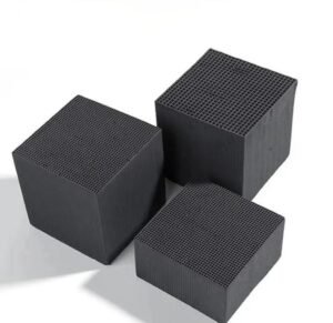 Activated carbon pellets are used in water treatment